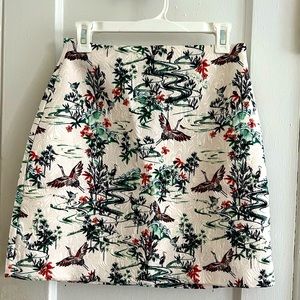 Crane Motif Skirt